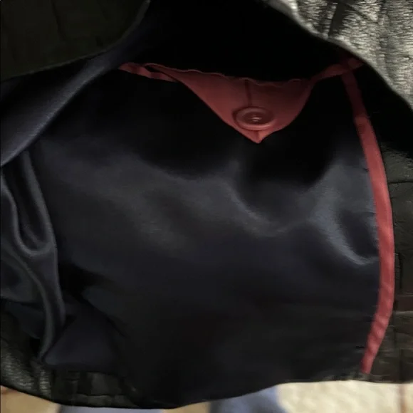 New! J. Crew Collection Lady Jacket in Croc-Embossed Black Leather - Picture 8 of 11